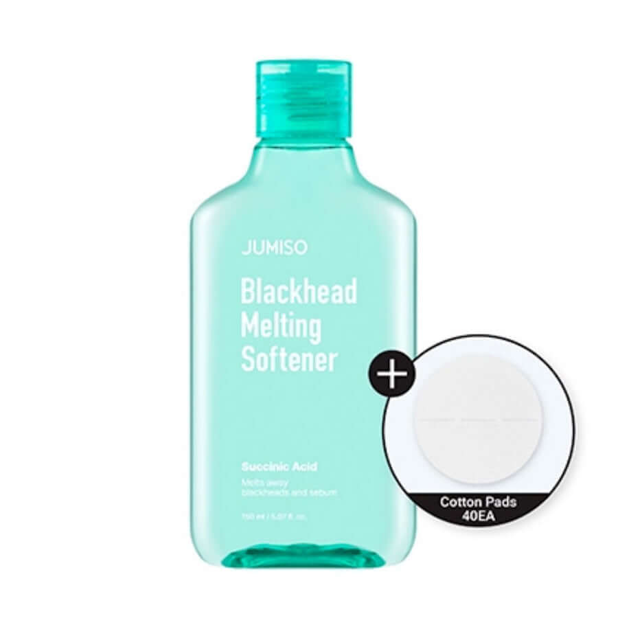 Jumiso Blackhead Melting Softener contains Succinic Acid for unclogging pores and controlling oil, ideal for blackhead removal.