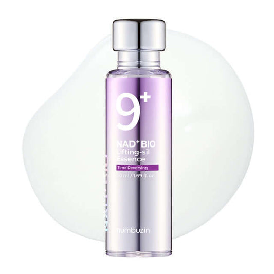 Numbuzin No.9 NAD Bio Lifting Essence bottle with lifting formula for sagging skin and wrinkles
