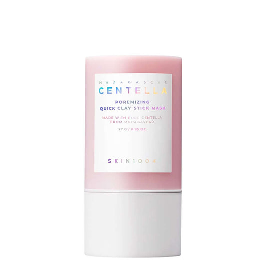 Skin1004 Madagascar Centella Poremizing Quick Clay Stick Mask in sleek packaging for purifying and soothing skin.